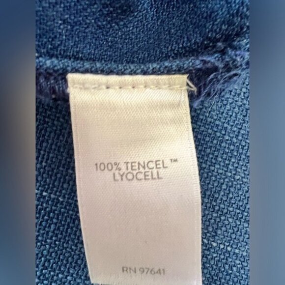 Pure Jill Indigo Dolman Short Sleeve Blue Shift Dress‎ Sz S Tall GUC - Picture 6 of 8